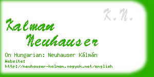 kalman neuhauser business card